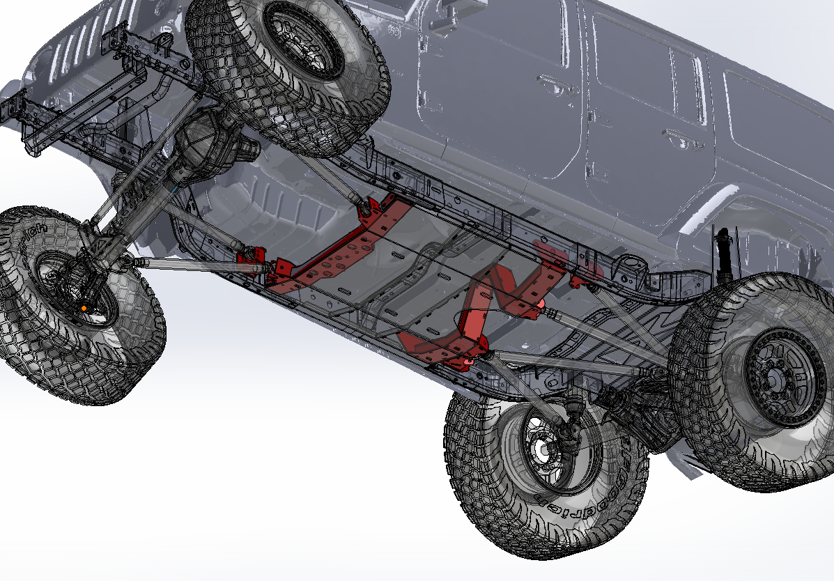 JKU 3-Link Front & Triangulated 4-Link Rear Long Arm Bracket Kit – DXF Files